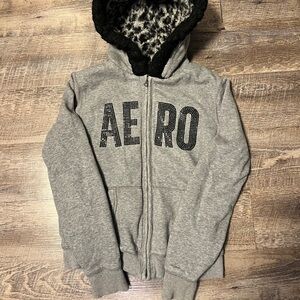 Aeropostale Women’s Gray Zip-Up Hoodie